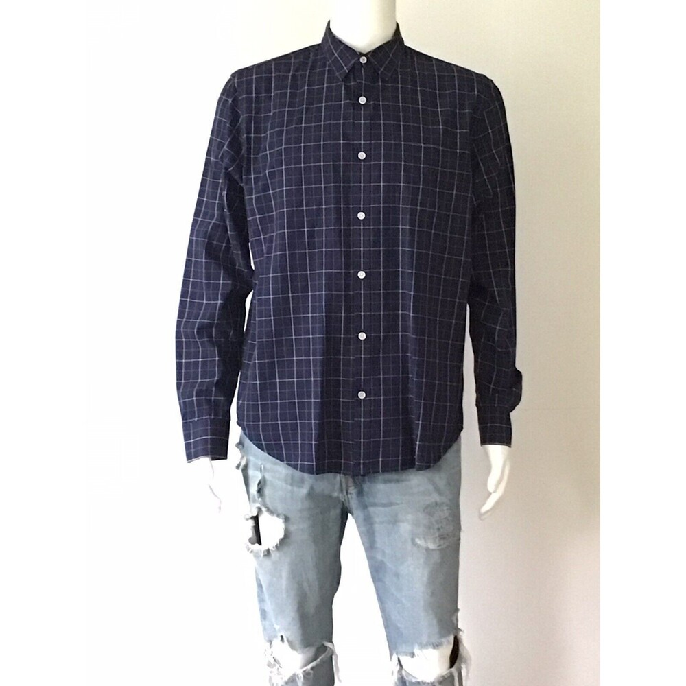 LUCKY BRAND Good Fortune Blue w/Stripes Button Down Shirt (Size L)